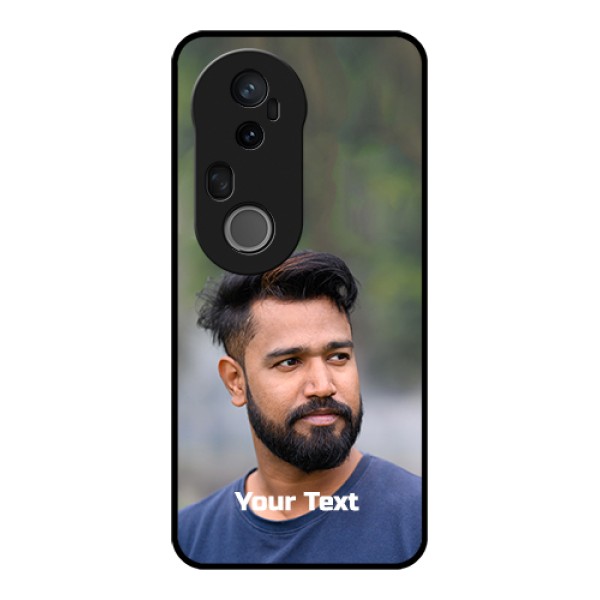 Vivo T4 Ultra 5G Custom Glass Phone Case - Photo With Text Design
