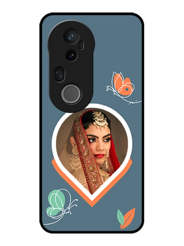 Custom Vivo T4 Ultra 5G Custom Glass Phone Case - Droplet Butterflies Design