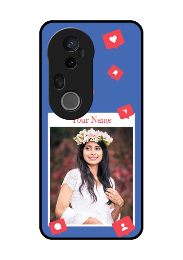 Vivo T4 Ultra 5G Custom Glass Phone Case - Like Share And Comment Design
