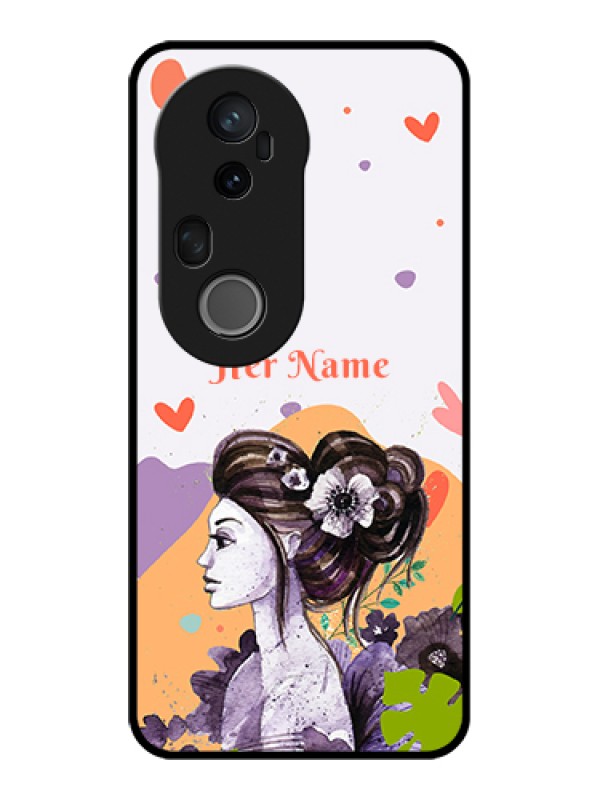 Custom Vivo T4 Ultra 5G Custom Glass Phone Case - Woman And Nature Design