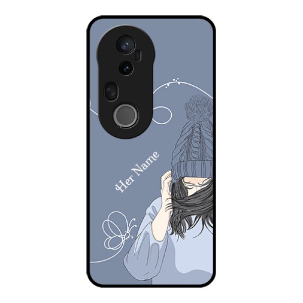 Vivo T4 Ultra 5G Custom Glass Phone Case - Girl In Winter Outfit Design Vivo T4 Ultra 5G Custom Glass Phone Case - Girl In Winter Outfit Design