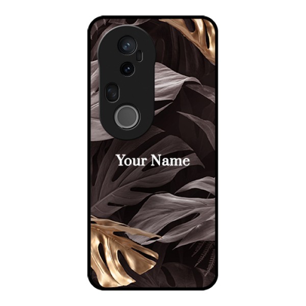 Vivo T4 Ultra 5G Custom Glass Phone Case - Wild Leaves Digital Paint Design Vivo T4 Ultra 5G Custom Glass Phone Case - Wild Leaves Digital Paint Design