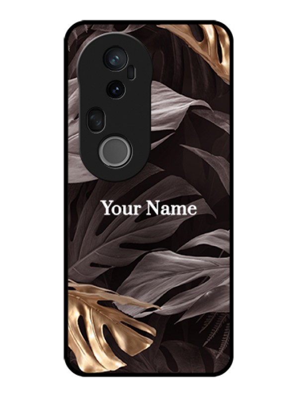 Custom Vivo T4 Ultra 5G Custom Glass Phone Case - Wild Leaves Digital Paint Design