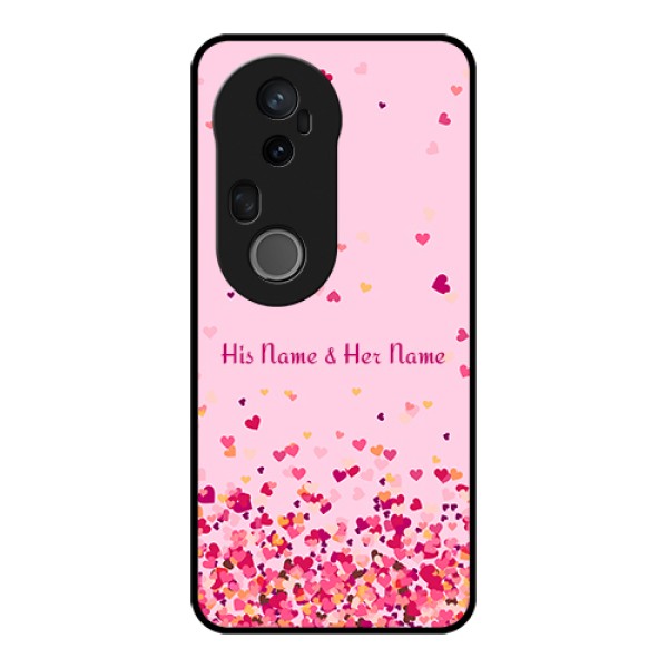 Vivo T4 Ultra 5G Custom Glass Phone Case - Floating Hearts Design