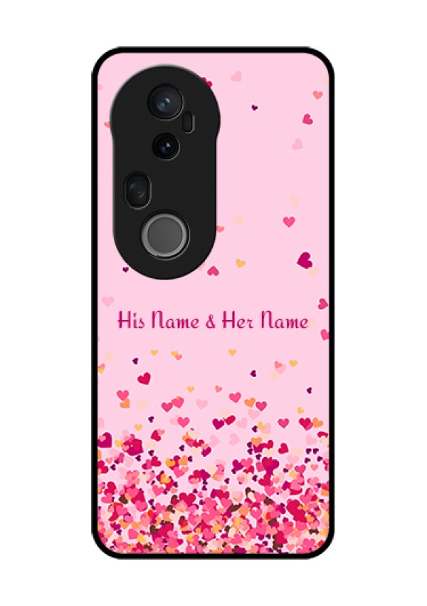 Vivo T4 Ultra 5G Custom Glass Phone Case - Floating Hearts Design