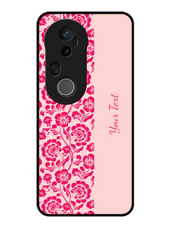 Custom Vivo T4 Ultra 5G Custom Glass Phone Case - Attractive Floral Pattern Design