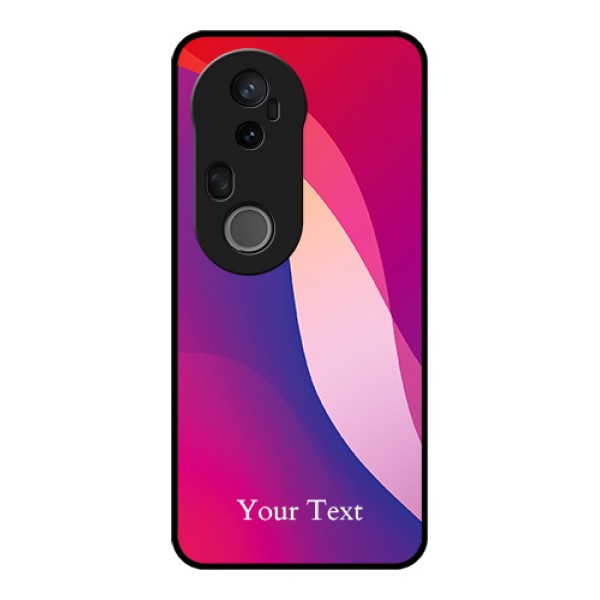 Vivo T4 Ultra 5G Custom Glass Phone Case - Digital Abstract Overlap Design