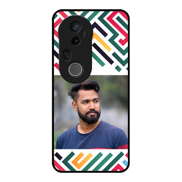 Vivo T4 Ultra 5G Custom Glass Phone Case - Colorful Maze Pattern Design
