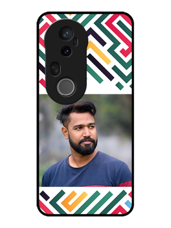 Custom Vivo T4 Ultra 5G Custom Glass Phone Case - Colorful Maze Pattern Design