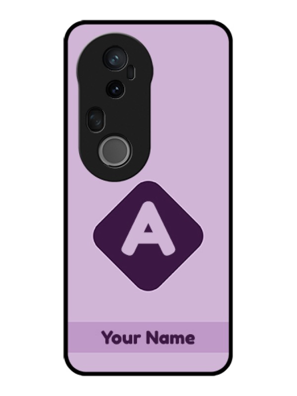 Custom Vivo T4 Ultra 5G Custom Glass Phone Case - Custom Letter In Curved Badge Design