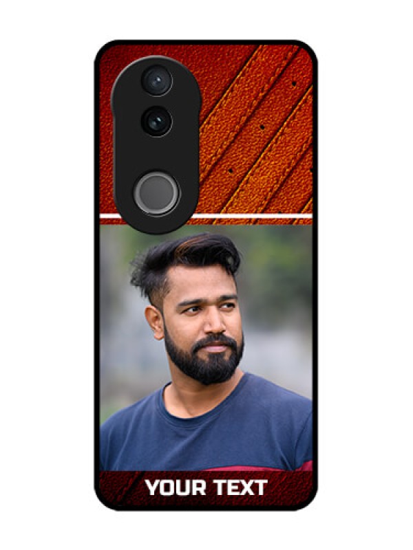 Custom Vivo T4R 5G Custom Glass Phone Case - Leather Phone Case Design