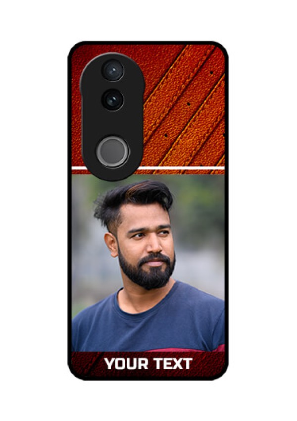 Vivo T4R 5G Custom Glass Phone Case - Leather Phone Case Design