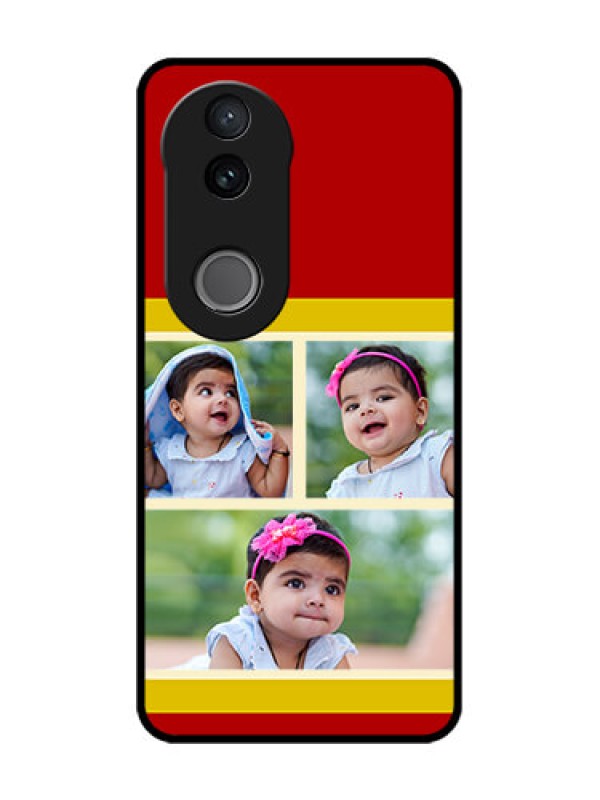 Custom Vivo T4R 5G Custom Glass Phone Case - Multiple Pic Upload Design