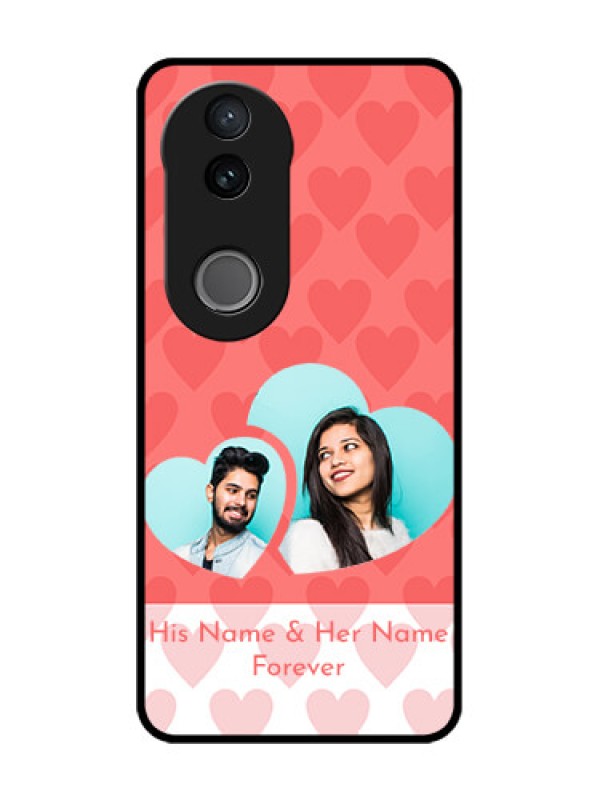 Custom Vivo T4R 5G Custom Glass Phone Case - Couple Pic Upload Design
