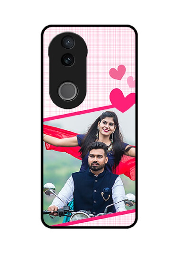 Vivo T4R 5G Custom Glass Phone Case - Love Shape Heart Design