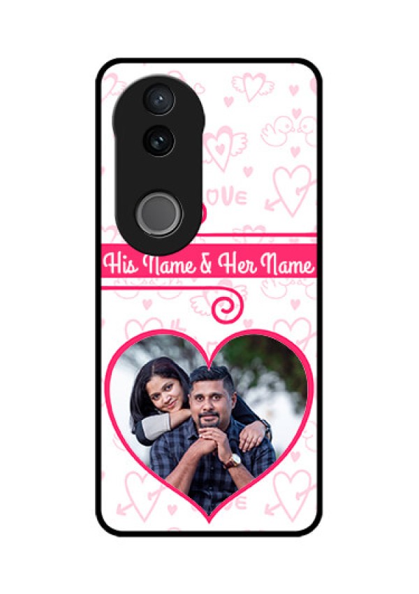 Vivo T4R 5G Custom Glass Phone Case - Heart Shape Love Design