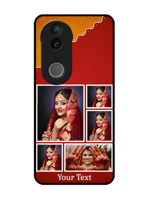 Custom Vivo T4R 5G Custom Glass Phone Case - Wedding Pic Upload Design