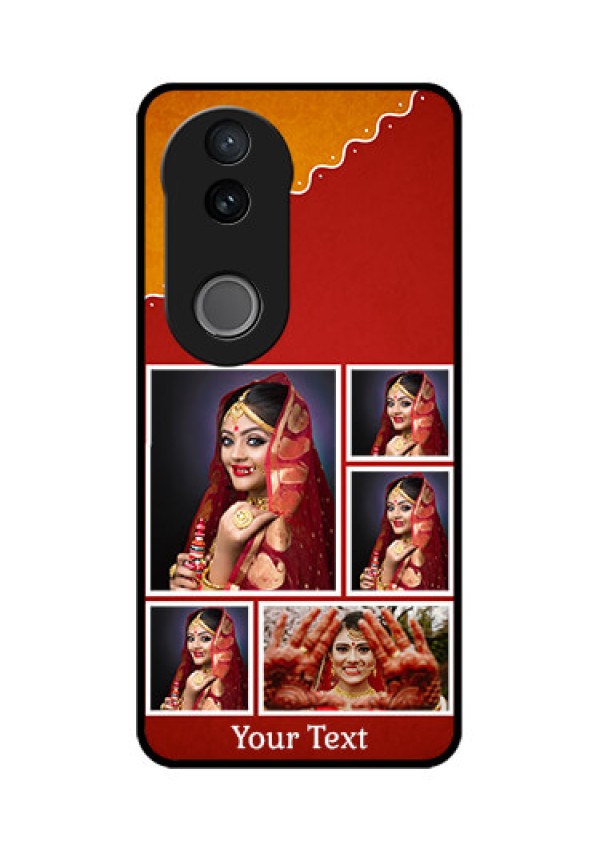 Vivo T4R 5G Custom Glass Phone Case - Wedding Pic Upload Design