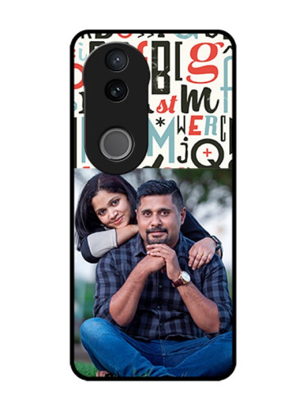 Custom Vivo T4R 5G Custom Glass Phone Case - Alphabet Design