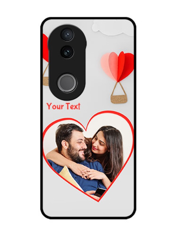 Custom Vivo T4R 5G Custom Glass Phone Case - Parachute Love Design