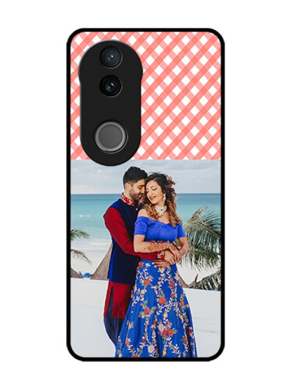 Custom Vivo T4R 5G Custom Glass Phone Case - Pink Pattern Design