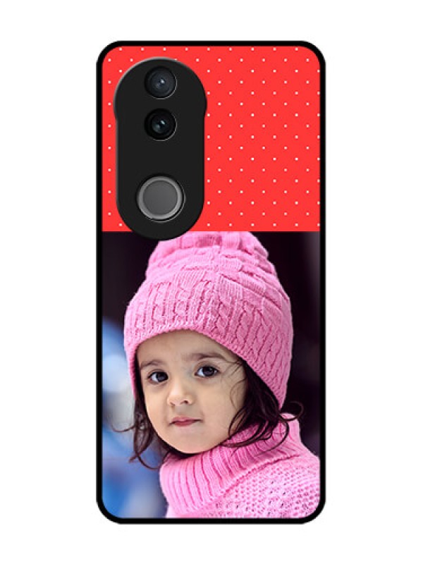 Custom Vivo T4R 5G Custom Glass Phone Case - Red Pattern Design