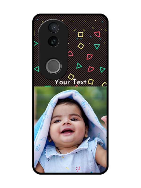 Custom Vivo T4R 5G Custom Glass Phone Case - With Confetti Birthday Design