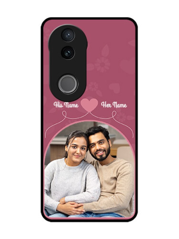 Custom Vivo T4R 5G Custom Glass Phone Case - Love Floral Design