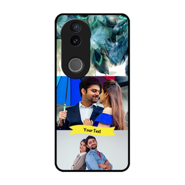 Vivo T4R 5G Custom Glass Phone Case - Image With Boho Peacock Feather Design Vivo T4R 5G Custom Glass Phone Case - Image With Boho Peacock Feather Design