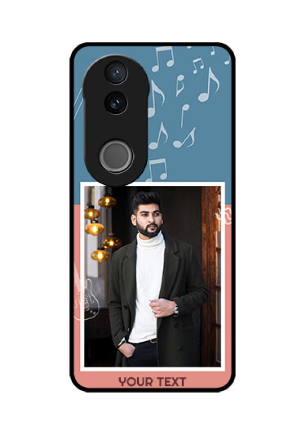 Vivo T4R 5G Custom Glass Phone Case - With Color Musical Note Design