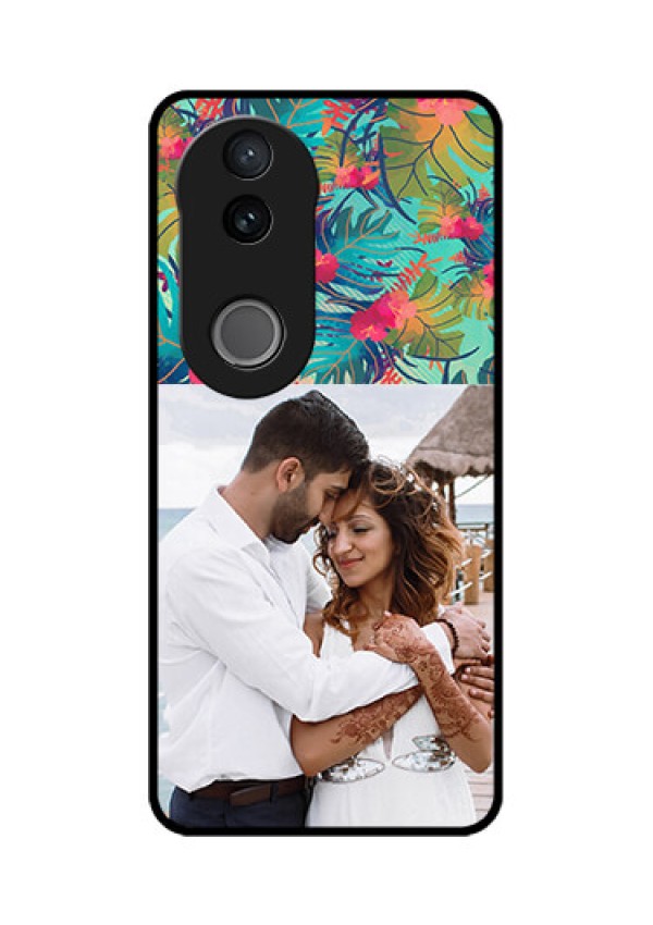 Vivo T4R 5G Custom Glass Phone Case - Watercolor Floral Design