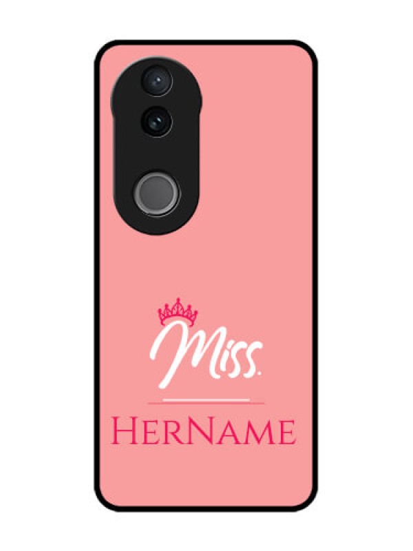 Custom Vivo T4R 5G Custom Glass Phone Case - Mrs With Name Design