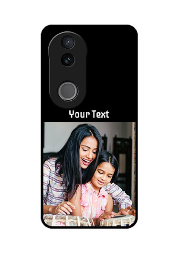Vivo T4R 5G Custom Glass Phone Case - Photo With Name Design