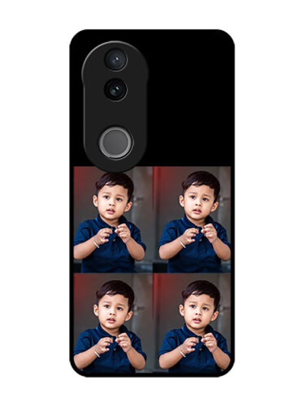 Custom Vivo T4R 5G Custom Glass Phone Case - 4 Image Holder Design