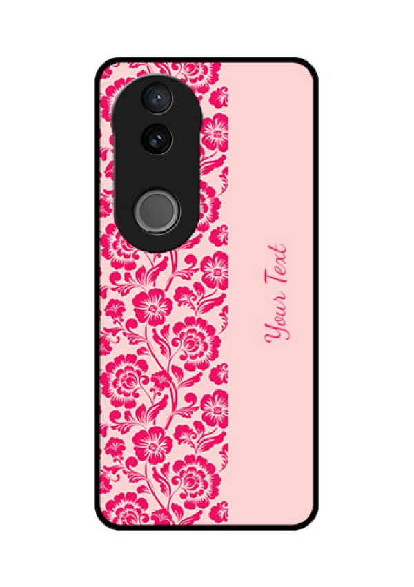 Vivo T4R 5G Custom Glass Phone Case - Attractive Floral Pattern Design