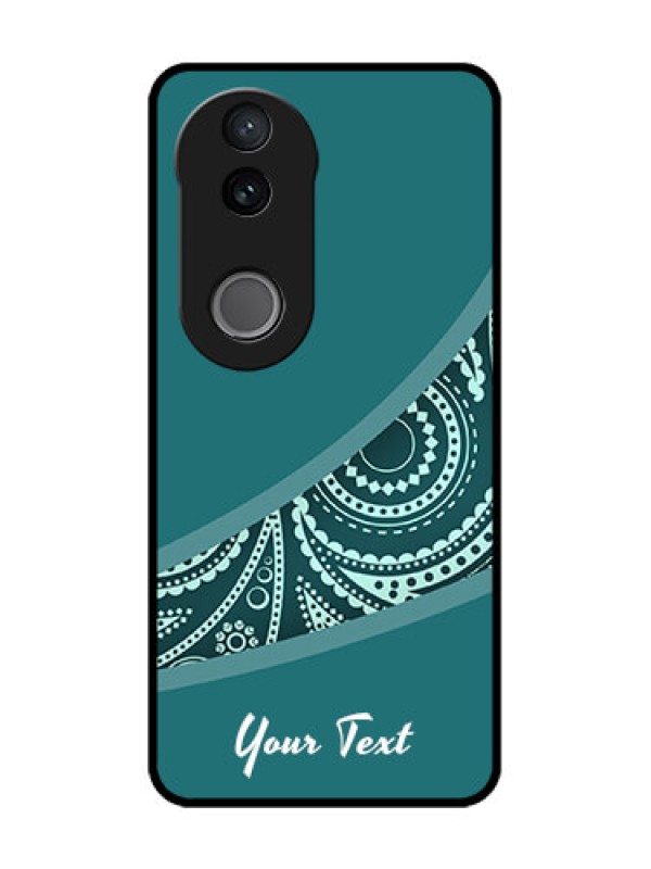 Custom Vivo T4R 5G Custom Glass Phone Case - Semi Visible Floral Design