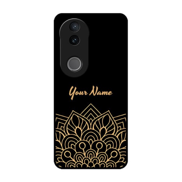 Vivo T4R 5G Custom Glass Phone Case - Golden Mandala Design