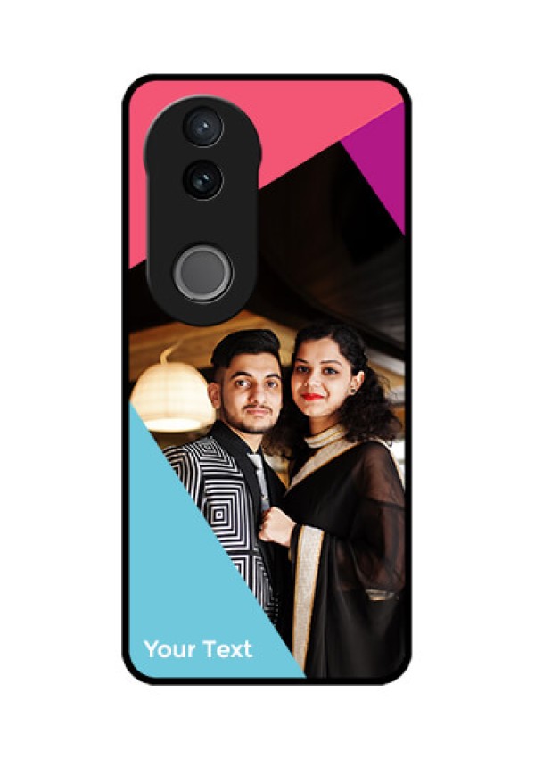 Vivo T4R 5G Custom Glass Phone Case - Stacked Triple Colour Design