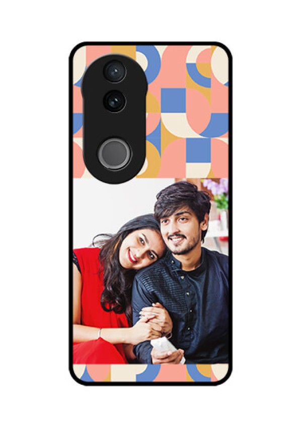 Vivo T4R 5G Custom Glass Phone Case - Semi - Circle Maze Pattern Design