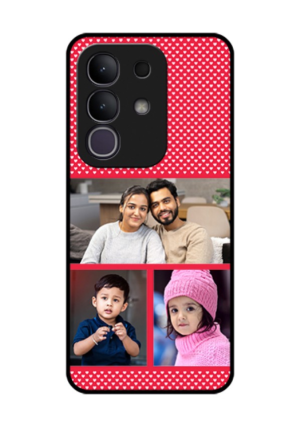 Vivo T4x 5G Custom Glass Phone Case - Bulk Photo Upload Design