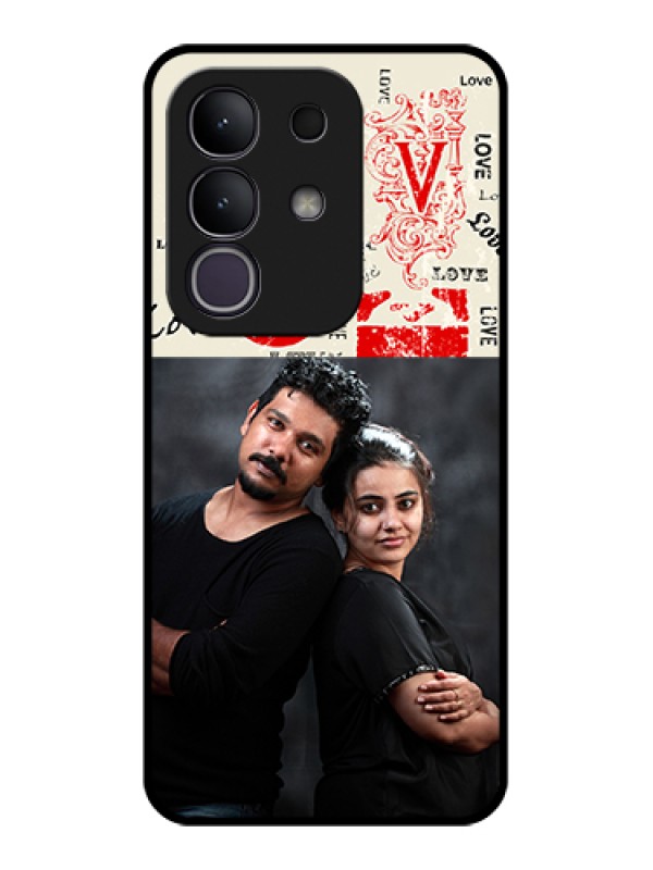 Custom Vivo T4x 5G Custom Glass Phone Case - Trendy Love Design Case