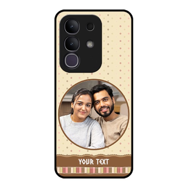 Vivo T4x 5G Custom Glass Phone Case - Brown Dotted Mobile Case Design Vivo T4x 5G Custom Glass Phone Case - Brown Dotted Mobile Case Design