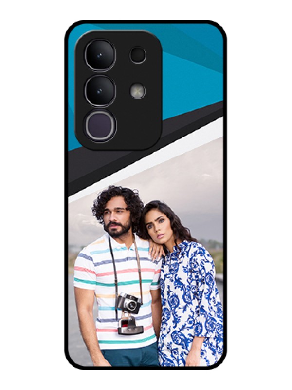 Custom Vivo T4x 5G Custom Glass Phone Case - Simple Pattern Photo Upload Design