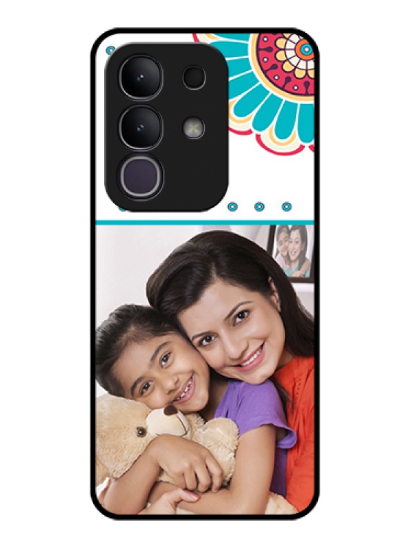 Custom Vivo T4x 5G Custom Glass Phone Case - Flower Design