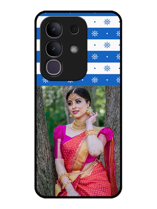 Custom Vivo T4x 5G Custom Glass Phone Case - Snow Pattern Design