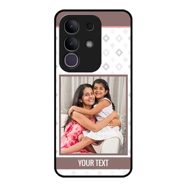 Vivo T4x 5G Custom Glass Phone Case - Simple Diamond Design Vivo T4x 5G Custom Glass Phone Case - Simple Diamond Design