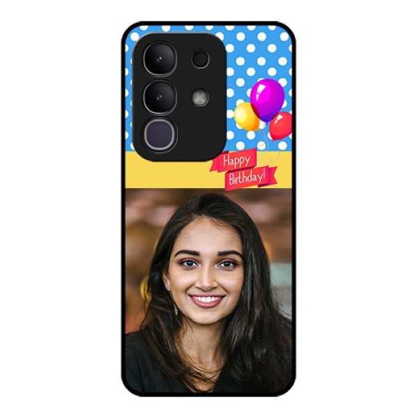 Vivo T4x 5G Custom Glass Phone Case - Happy Birthday Design