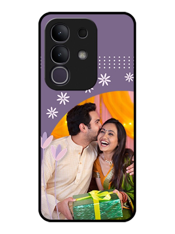 Custom Vivo T4x 5G Custom Glass Phone Case - Lavender Flowers Design