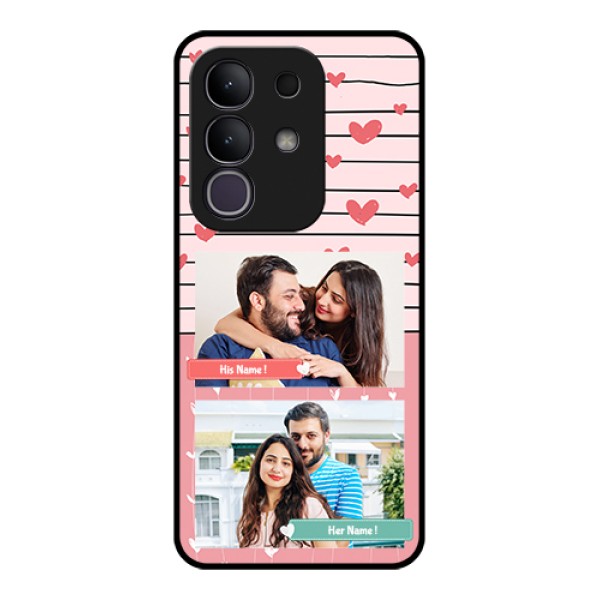 Vivo T4x 5G Custom Glass Phone Case - Photo With Heart Design