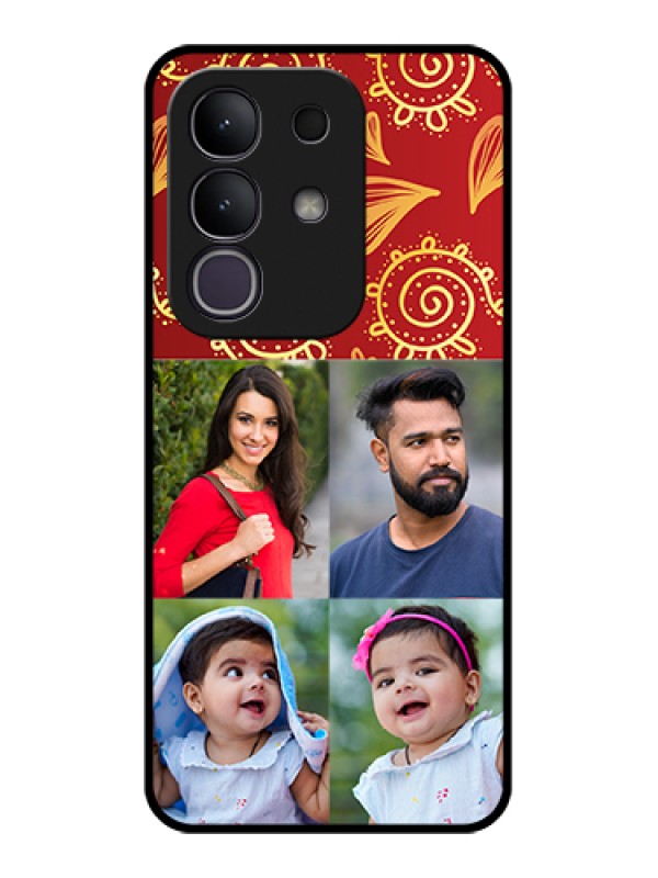 Custom Vivo T4x 5G Custom Glass Phone Case - 4 Image Traditional Design